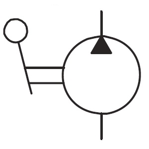 Símbolo de bomba hidráulica manual
